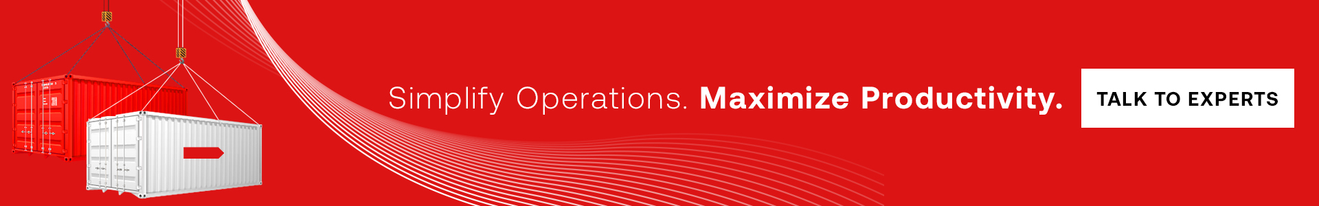 Red and white cargo containers symbolizing streamlined back office logistics BPO services with Info-X